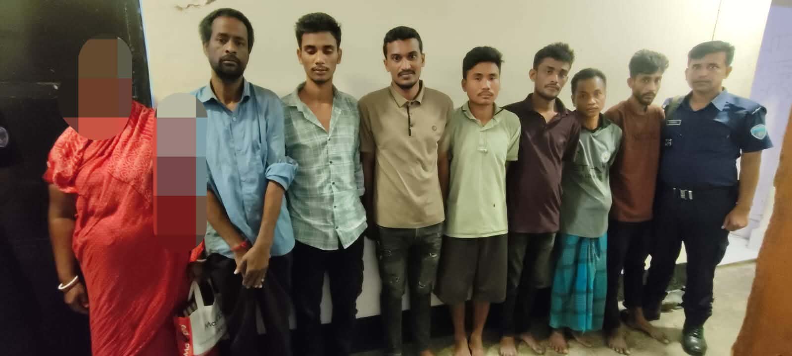 রাঙ্গামাটি কোতয়ালী থানার বিশেষ অভিযানে ওয়ারেন্ট ভুক্ত মাদকসেবী ও চুরিসহ আটক ০৮